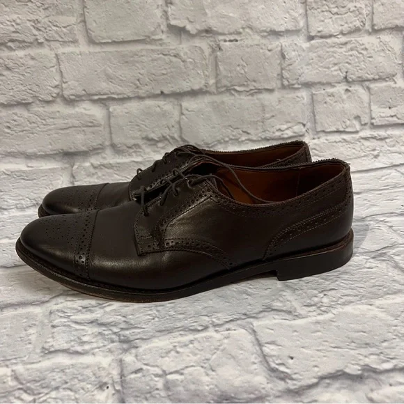 Allen Edmonds 6th avenue cap toe semi brogue derby men’s shoes size 11 brown Park Avenue Cap-toe Oxford Dress Shoe | Men main image 4